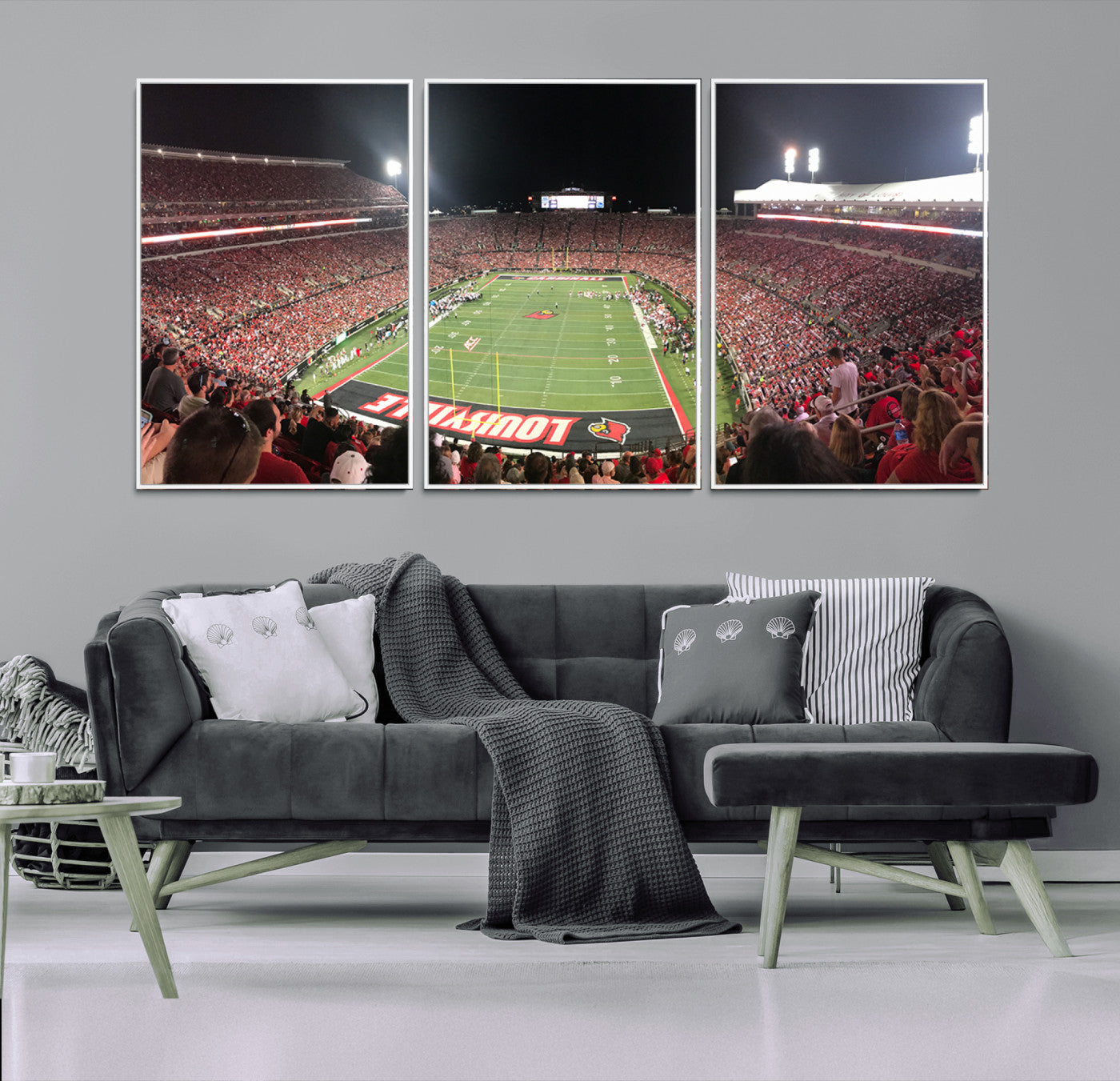 51251-MGV-CV-36X24-University of Louisville Cardinals Football Team Print - Louisville Cardinal Stadium Wall Art Canvas
