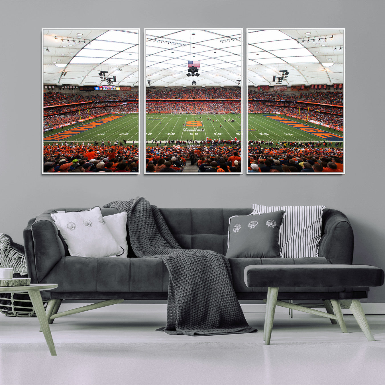 -Syracuse University Orange Football Team Print - Syracuse JMA Wireless Dome Wall Art Canvas Print