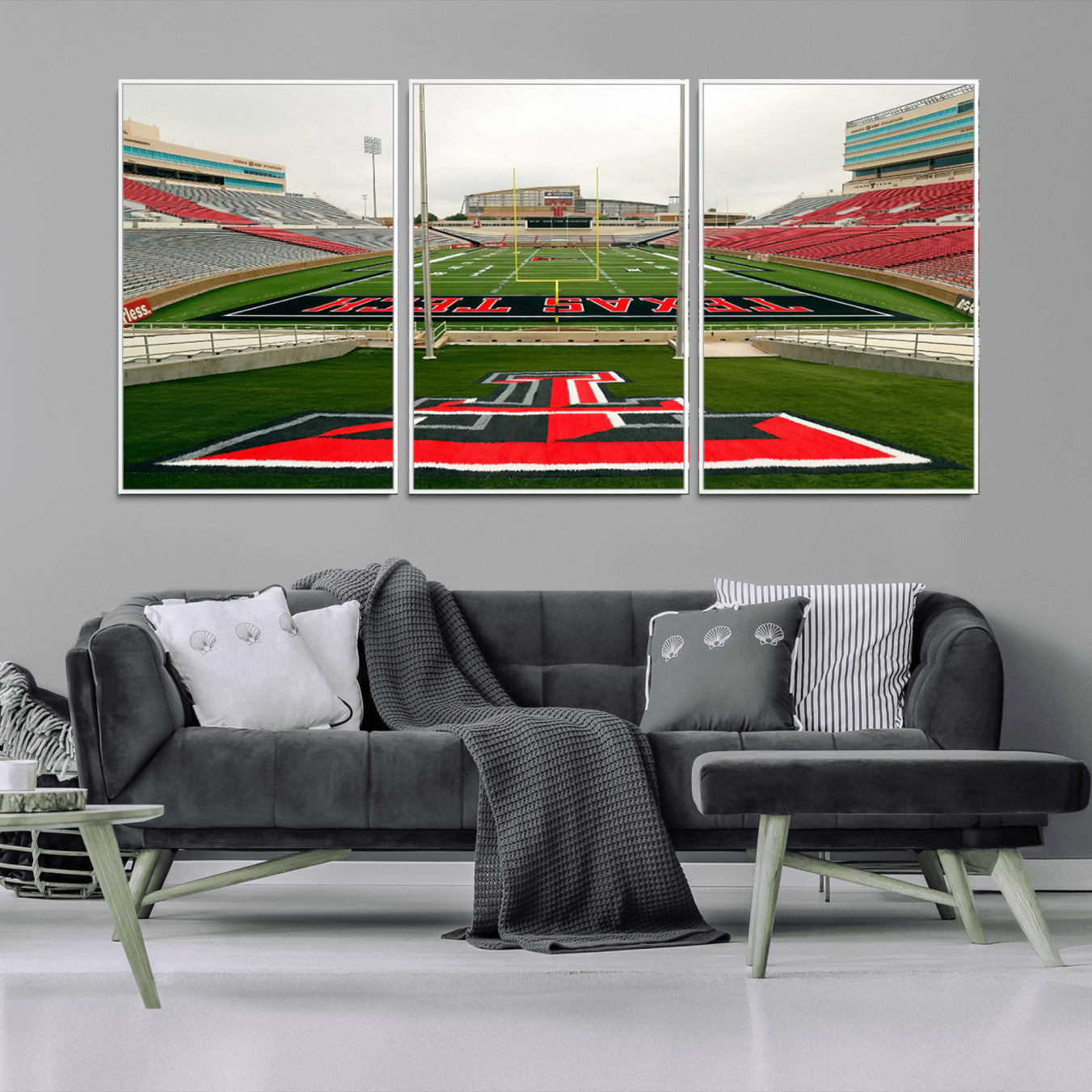 -Texas Tech Red Raiders Football Team Print - Lubbock Jones AT&T Stadium Wall Art Canvas Print