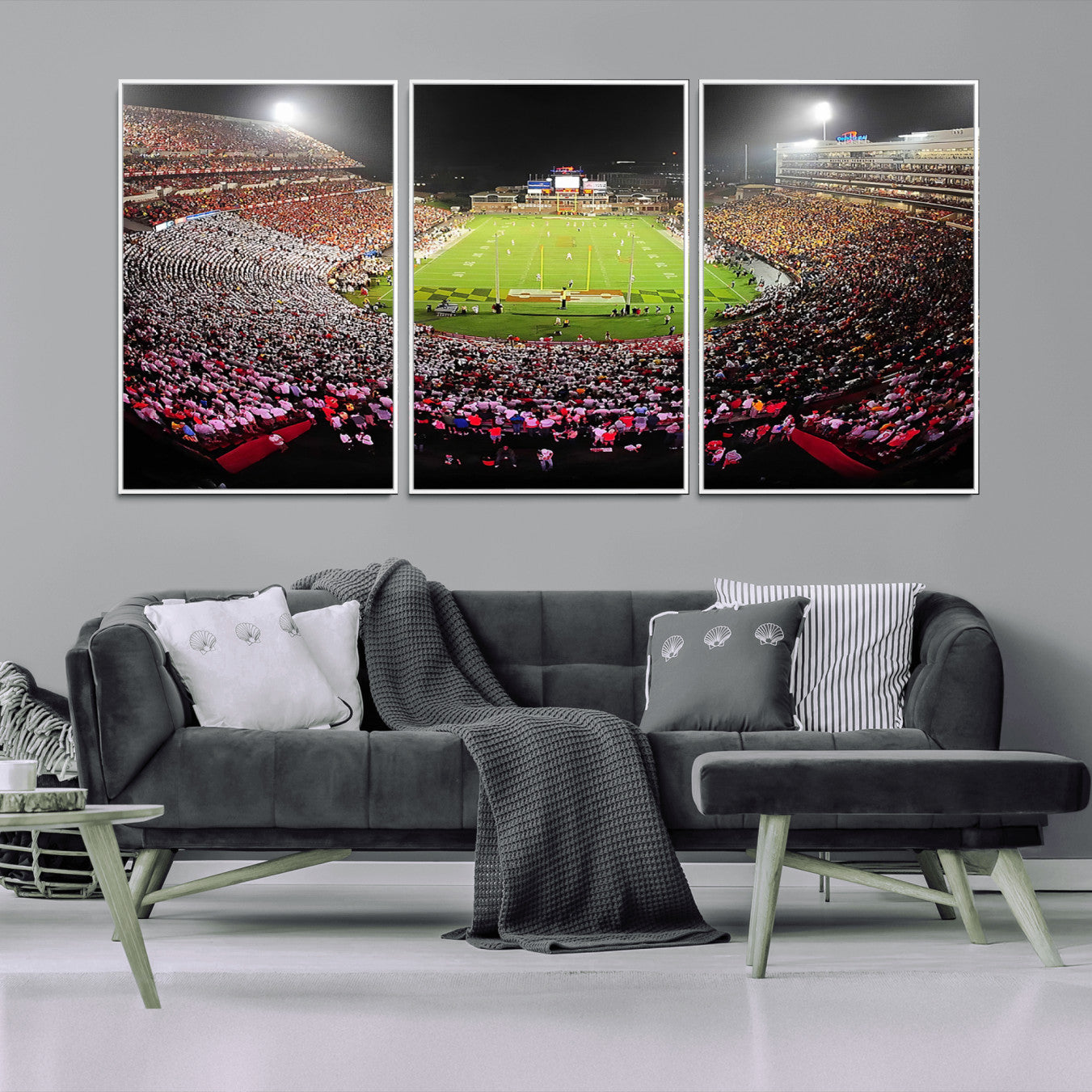 -University of Maryland Terrapins Football Team Print - College Park SECU Stadium Wall Art Canvas