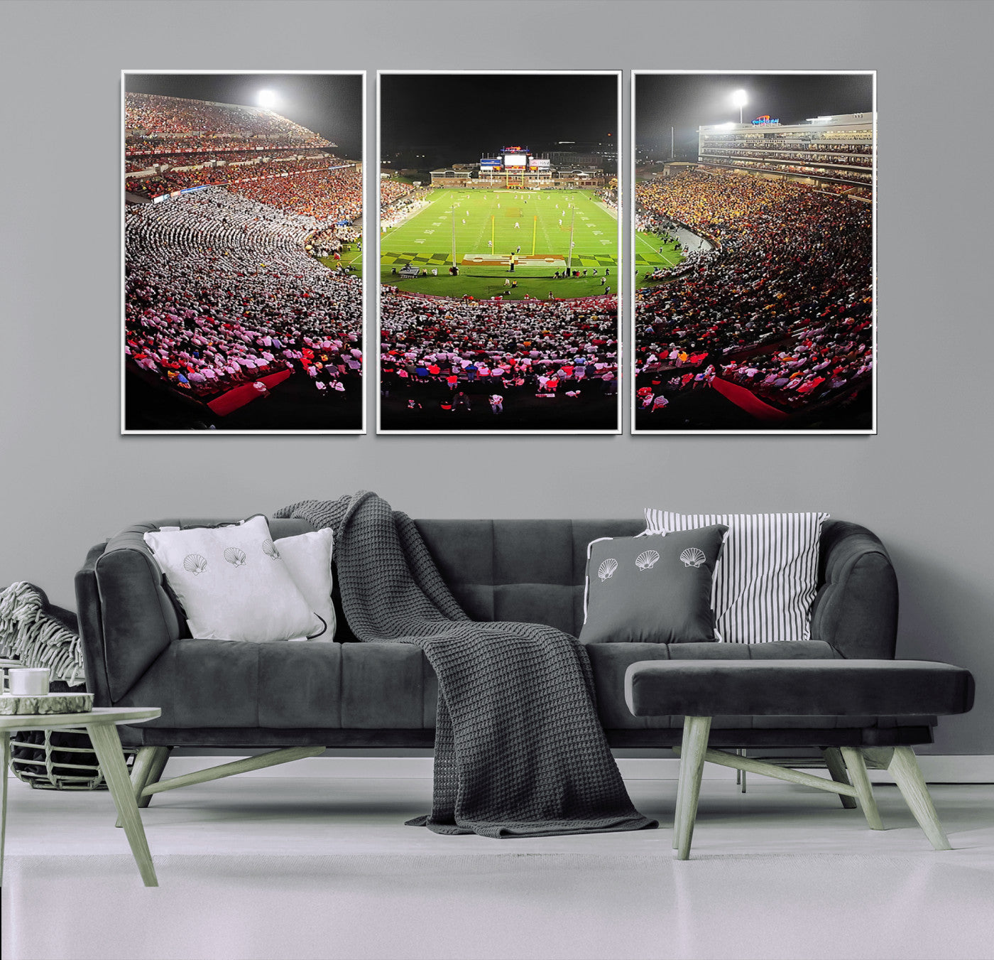 12091-MGV-CV-36X24-University of Maryland Terrapins Football Team Print - College Park SECU Stadium Wall Art Canvas