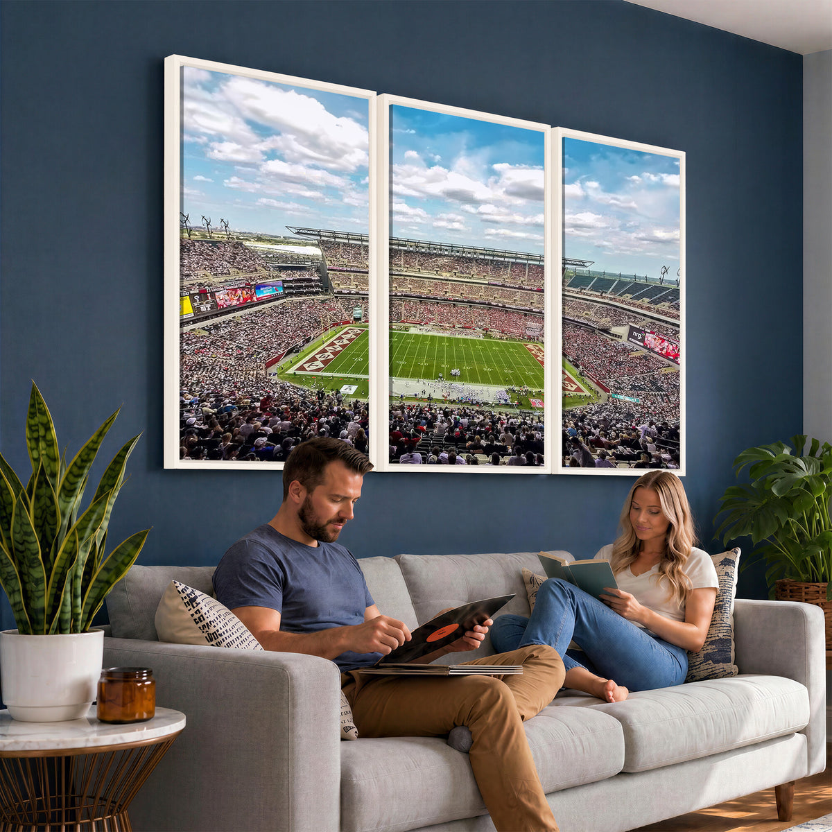 29243-PAN-FL-20X10 - The Temple University Owls Athletics Team Print - Philadelphia Lincoln Financial Field Stadium Wall