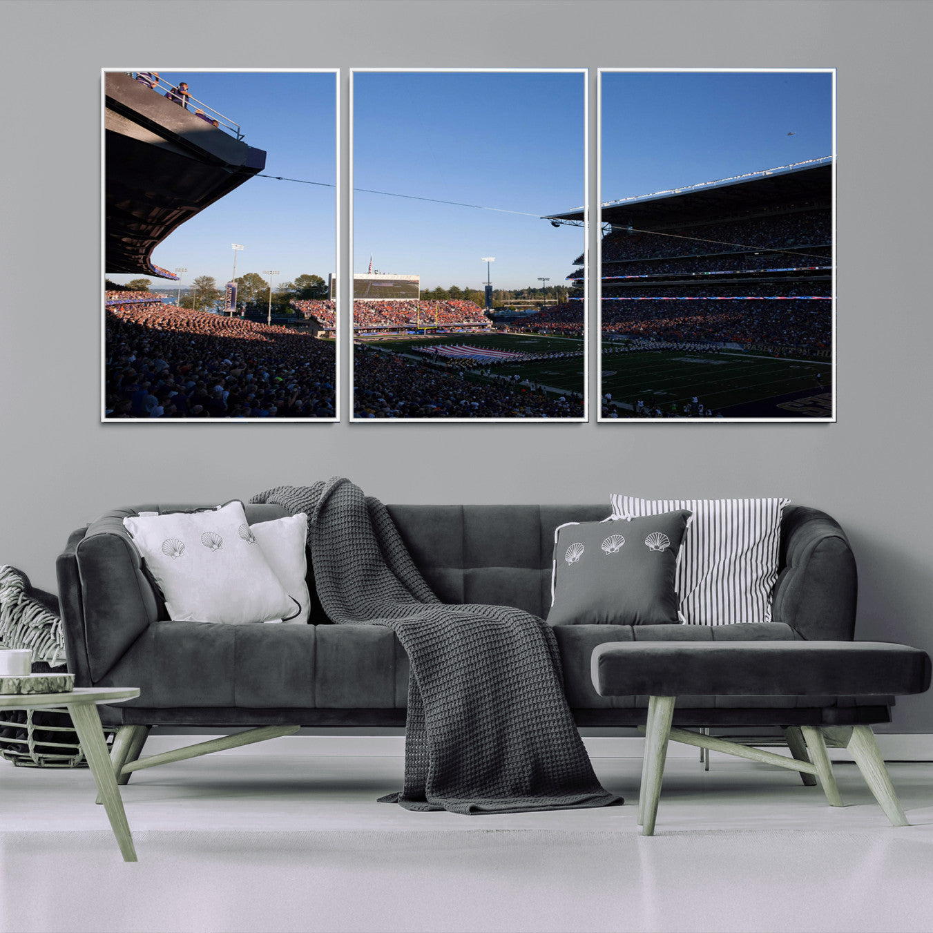-The University of Washington Huskies Football Team Print - Seattle Husky Stadium Wall Art Canvas