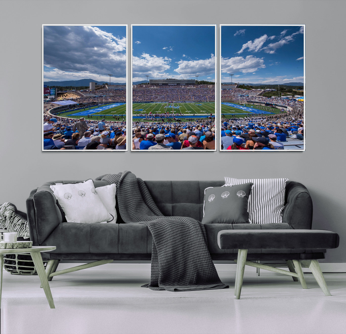 59281-MGV-FC-60X30-3P_White-Air Force Falcons Football Team Print - Colorado Springs Falcon Stadium Wall Art Canvas Print