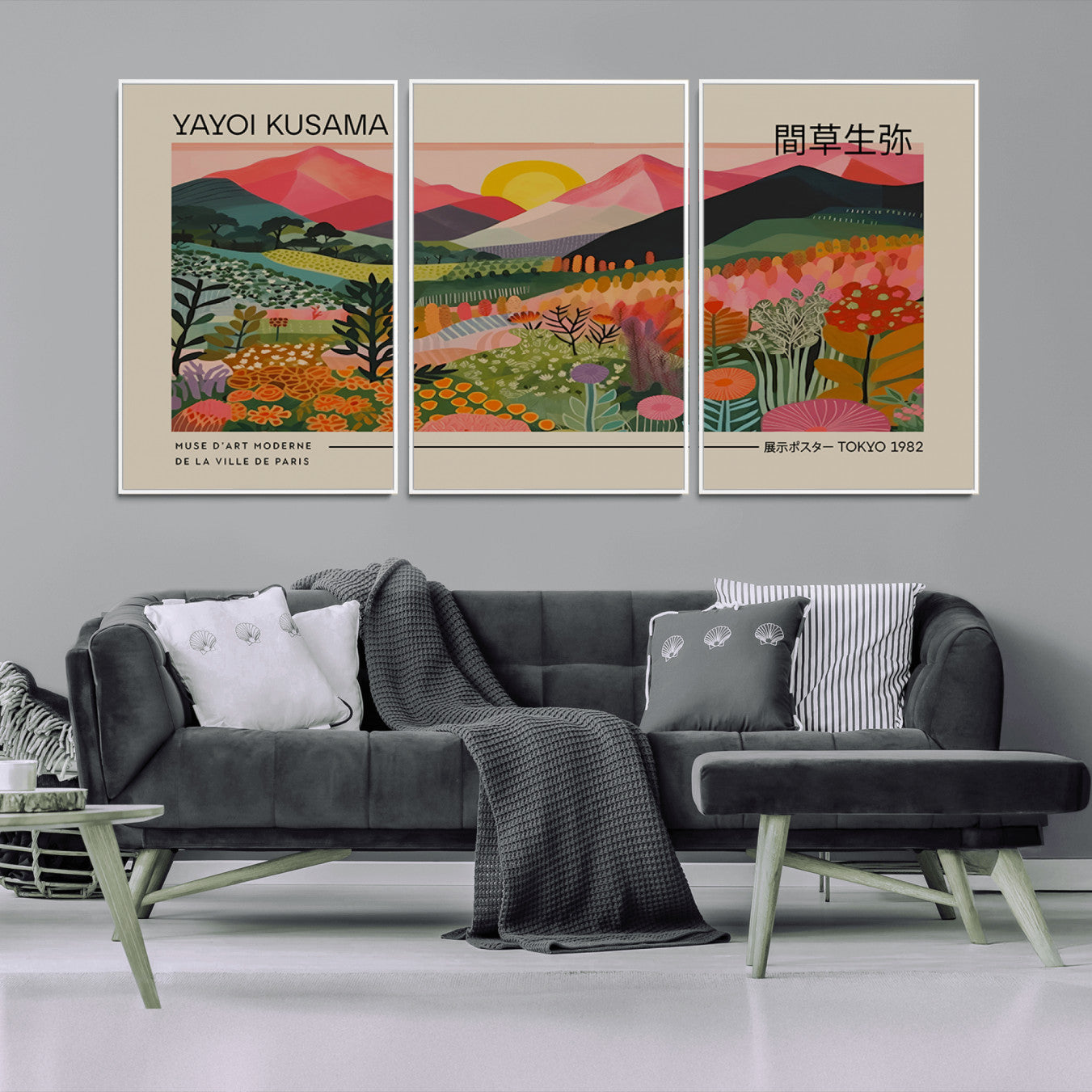 -Yayoi Kusama 1986 Wall Art Print – Yayoi Kusama Wabi Sabi Japanese Wall Art Print - Vibrant Abstract