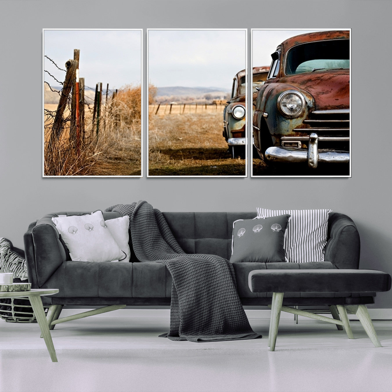 -Classic Cars Vintage Wall Art Canvas Print