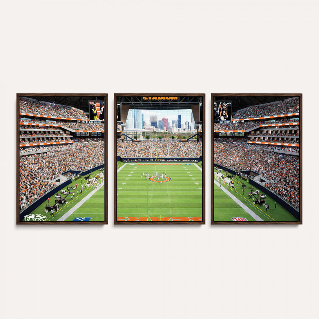 Chicago Bears Soldiers Field Wall Art Canvas Print, Home Office Wall Decor