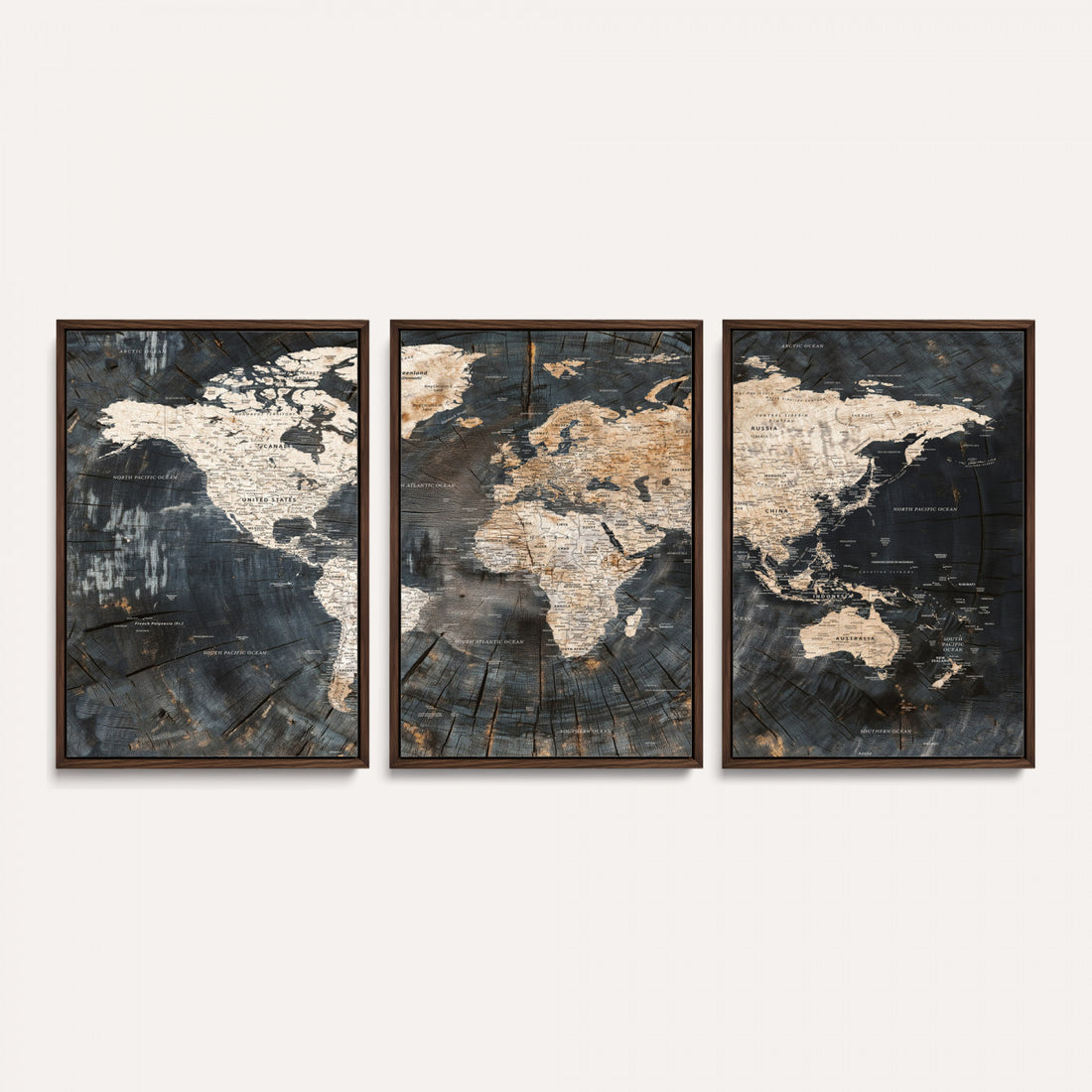 World Map Canvas Print | Detailed Map of the World Wall Art