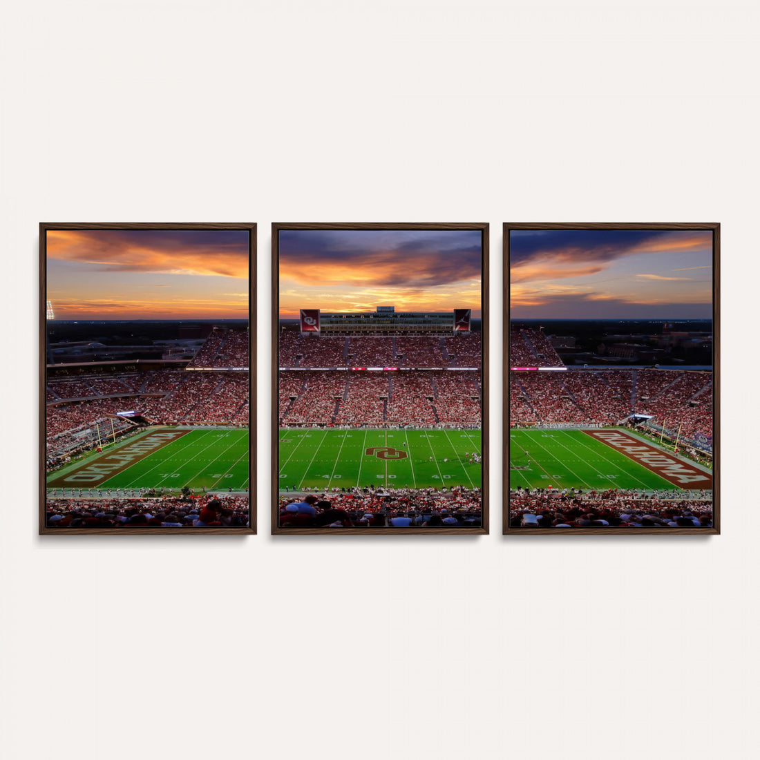Oklahoma Sooners Stadium Wall Art Canvas Print, College Football Decor