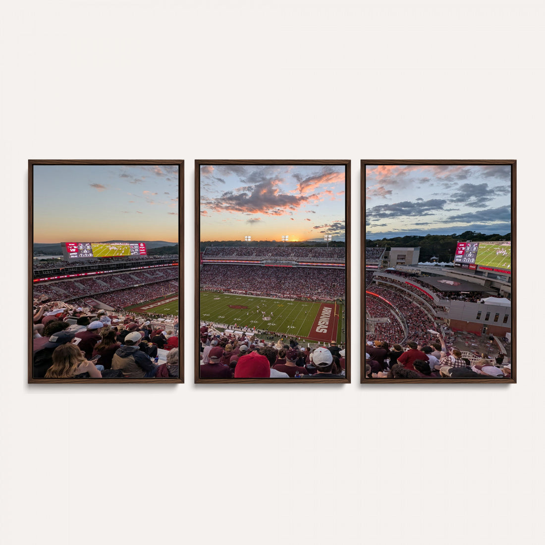 Donald W. Reynolds Razorback Stadium Wall Art Canvas Print, Extra Large Game Room Wall Decor