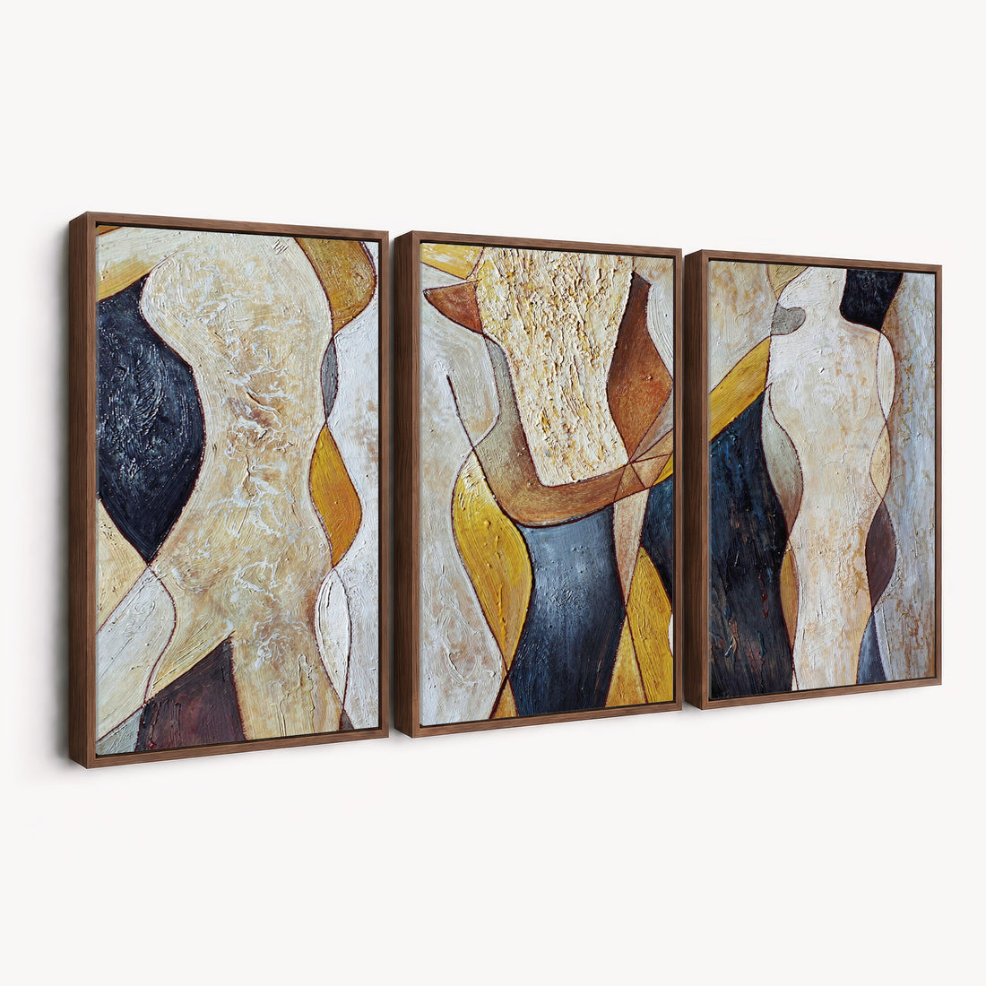 Mid Century Modern Figurative Canvas Wall Art Abstract Cubist Painting Print