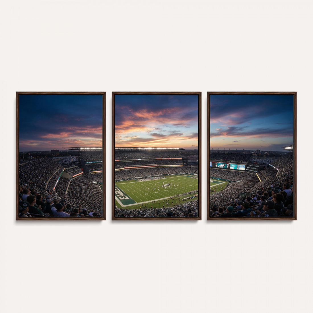 Lincoln Financial Field Canvas Wall Art, Philadelphia NFL Football Print for Home Bar Decor