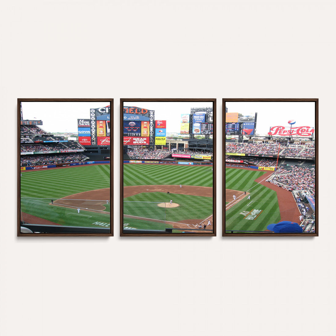 New York Mets Baseball Team Print, Citi Field Baseball Stadium Wall Art