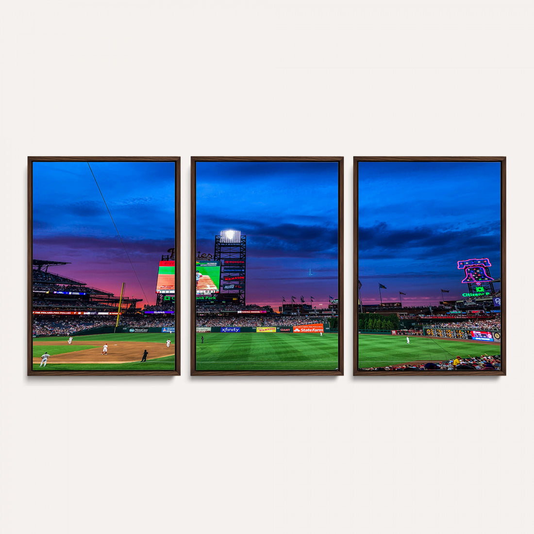 Philadelphia Phillies Baseball Team Print, Citizens Bank Park, Extra Large Game Room Wall Decor