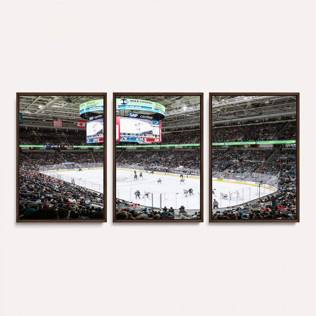 Sharks Arena Blackhawks Sharks Ice Hockey Stadium Wall Art