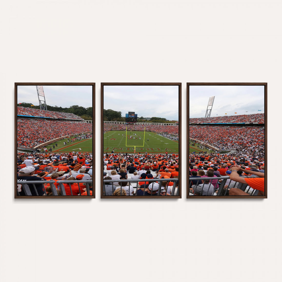 Virginia Cavaliers Football Team Print, Charlottesville, Extra Large Game Room Wall Decor