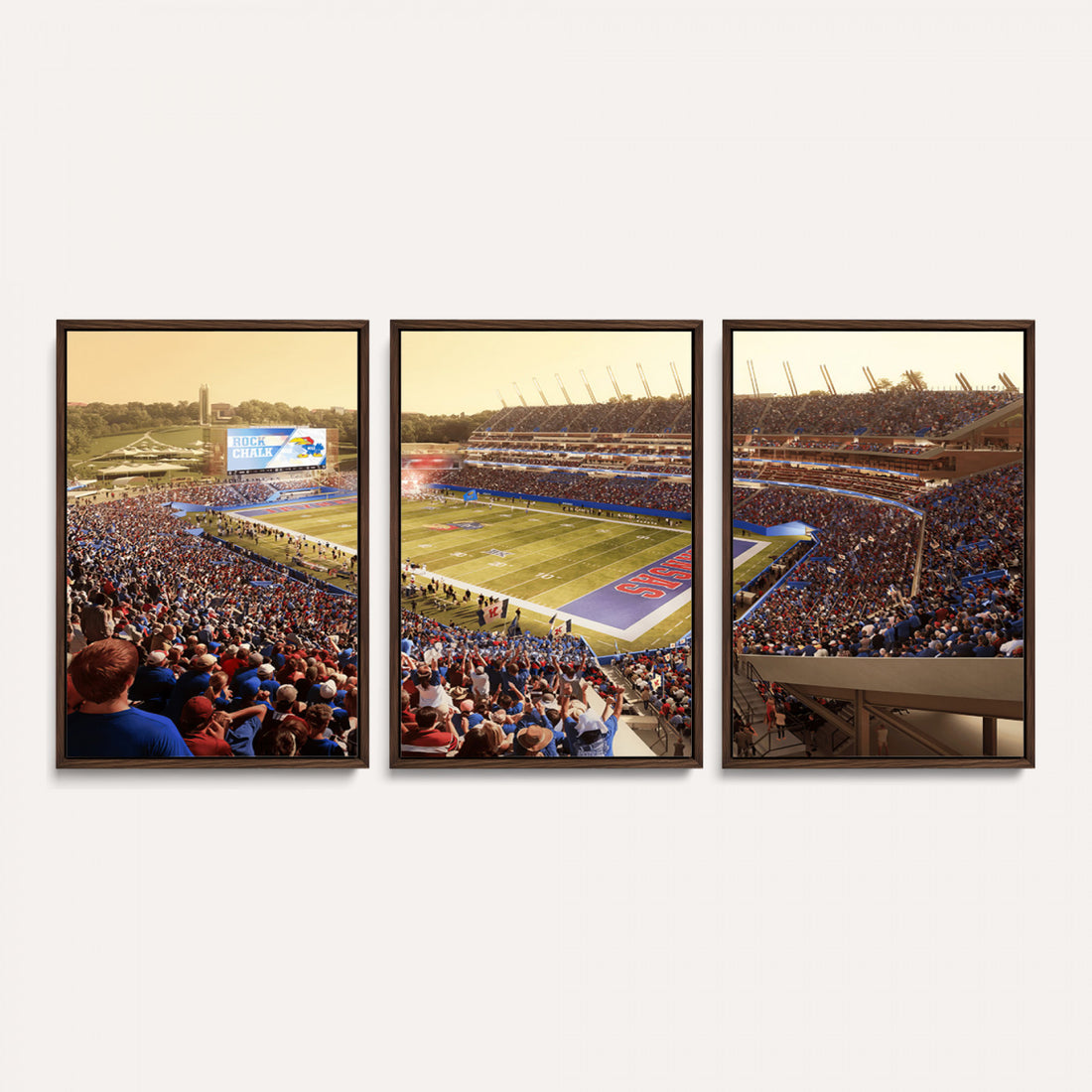 University of Kansas Jayhawks Football Team Print, Lawrence, Framed and Ready to Hang