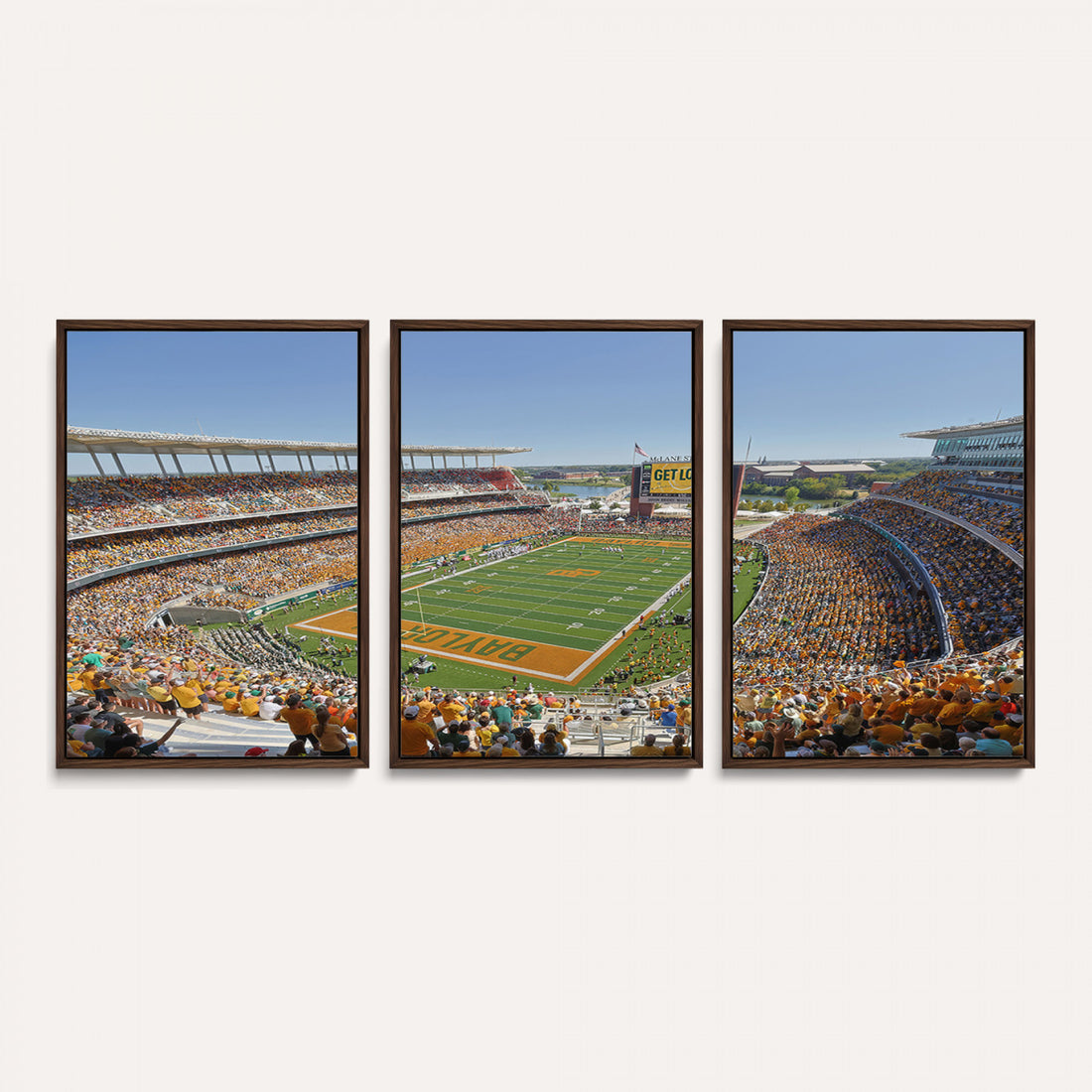 Baylor University Bears Football Team Print, Waco McLane Stadium