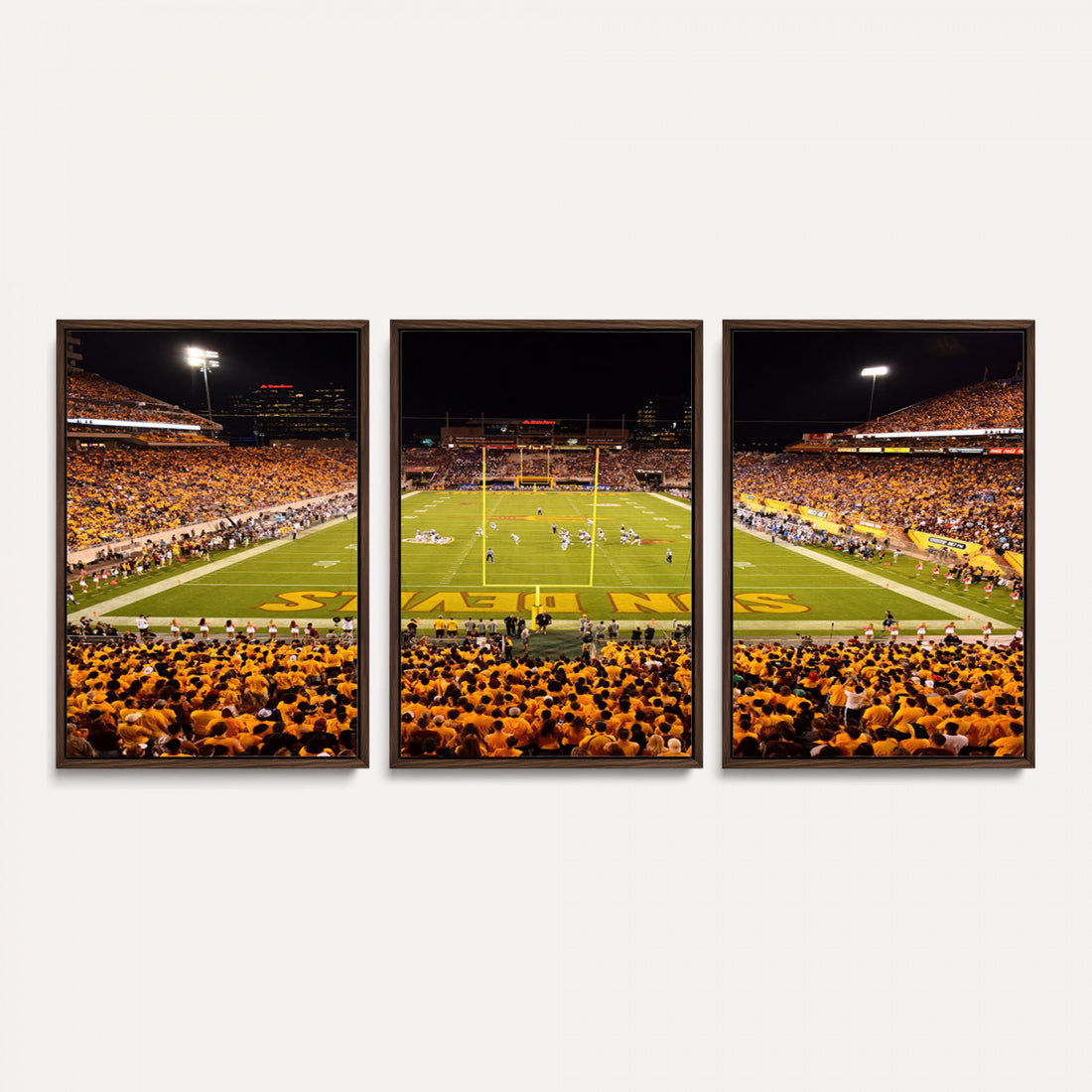 ASU Sun Devils Football Team Print, Tempe Mountain America Stadium, Framed and Ready to Hang