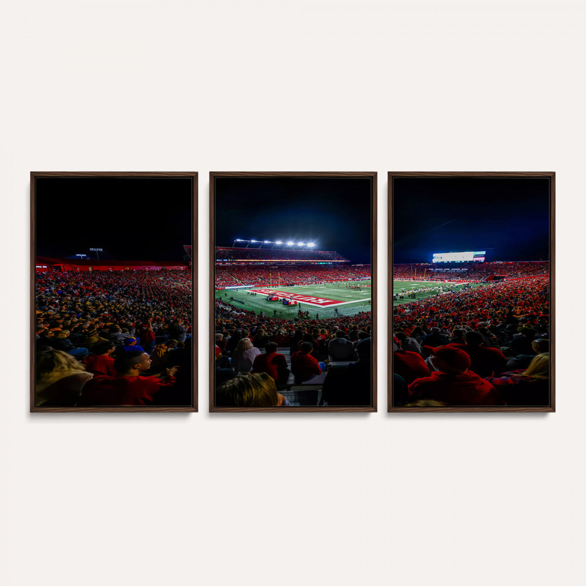18115-PAN-FL-20X10 - Rutgers Scarlet Knights Football Team Print - SHI Stadium, Piscataway Wall Art Canvas Print