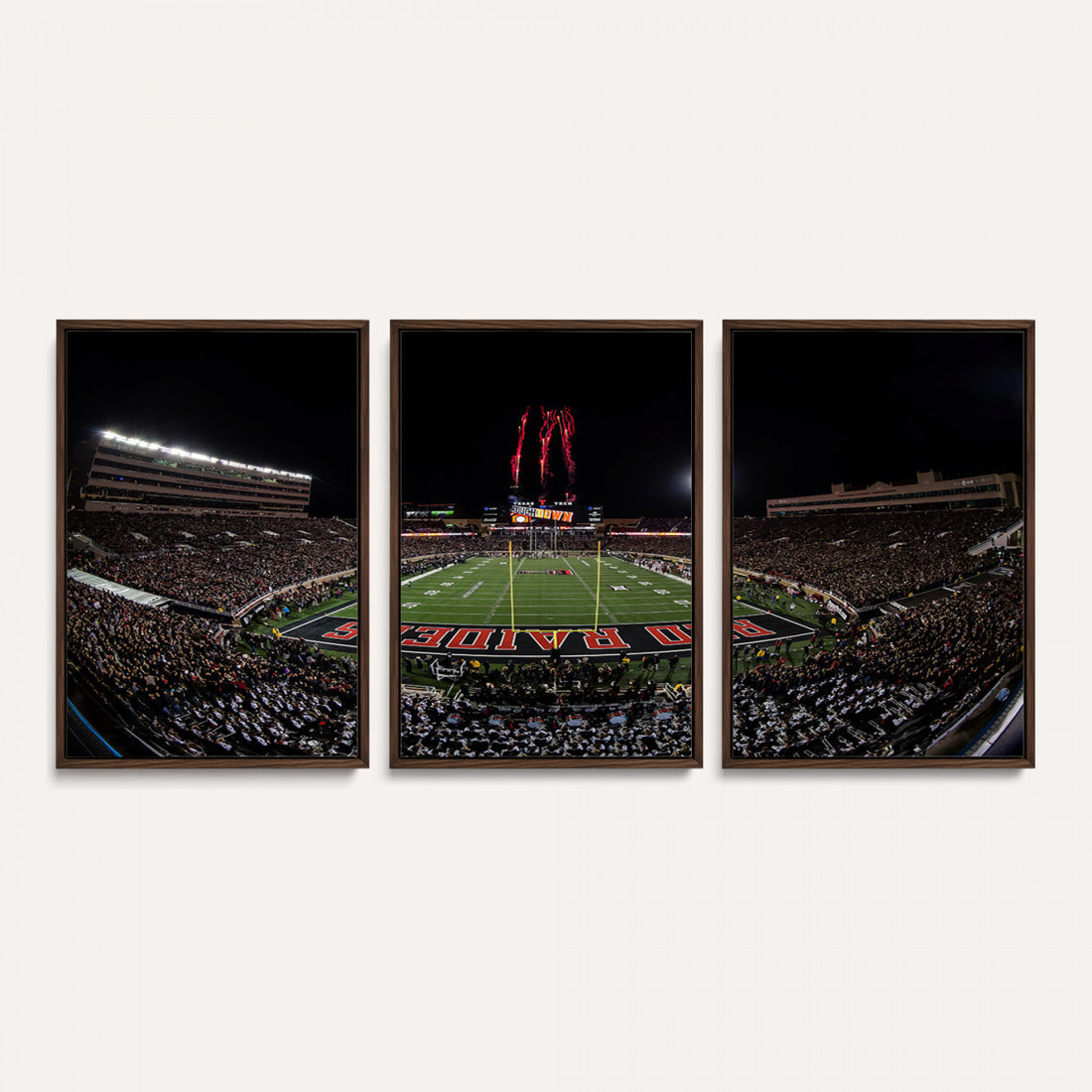 Framed Texas Tech Red Raiders Stadium Canvas, Lubbock Jones AT&T Stadium Wall Art