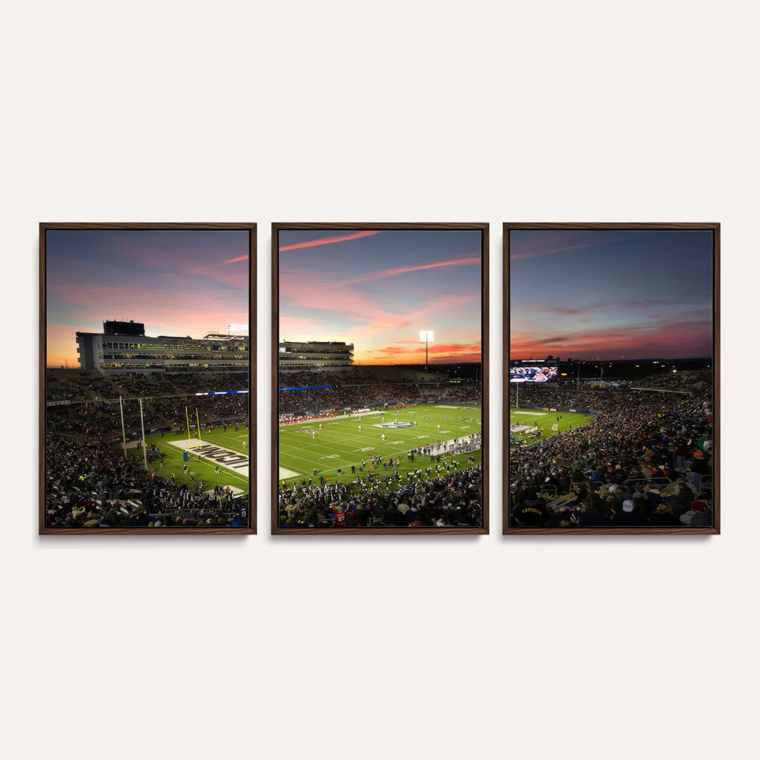 The University of Connecticut UCONN Huskies Football Team Print, Framed and Ready to Hang