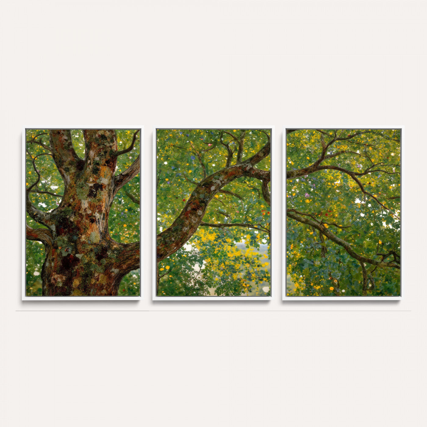 23663535-MGV-CV-36X24 - Vintage Summer Forest Green Tree Wall Art Canvas Print, Lush Leaves Impressionist Painting Print