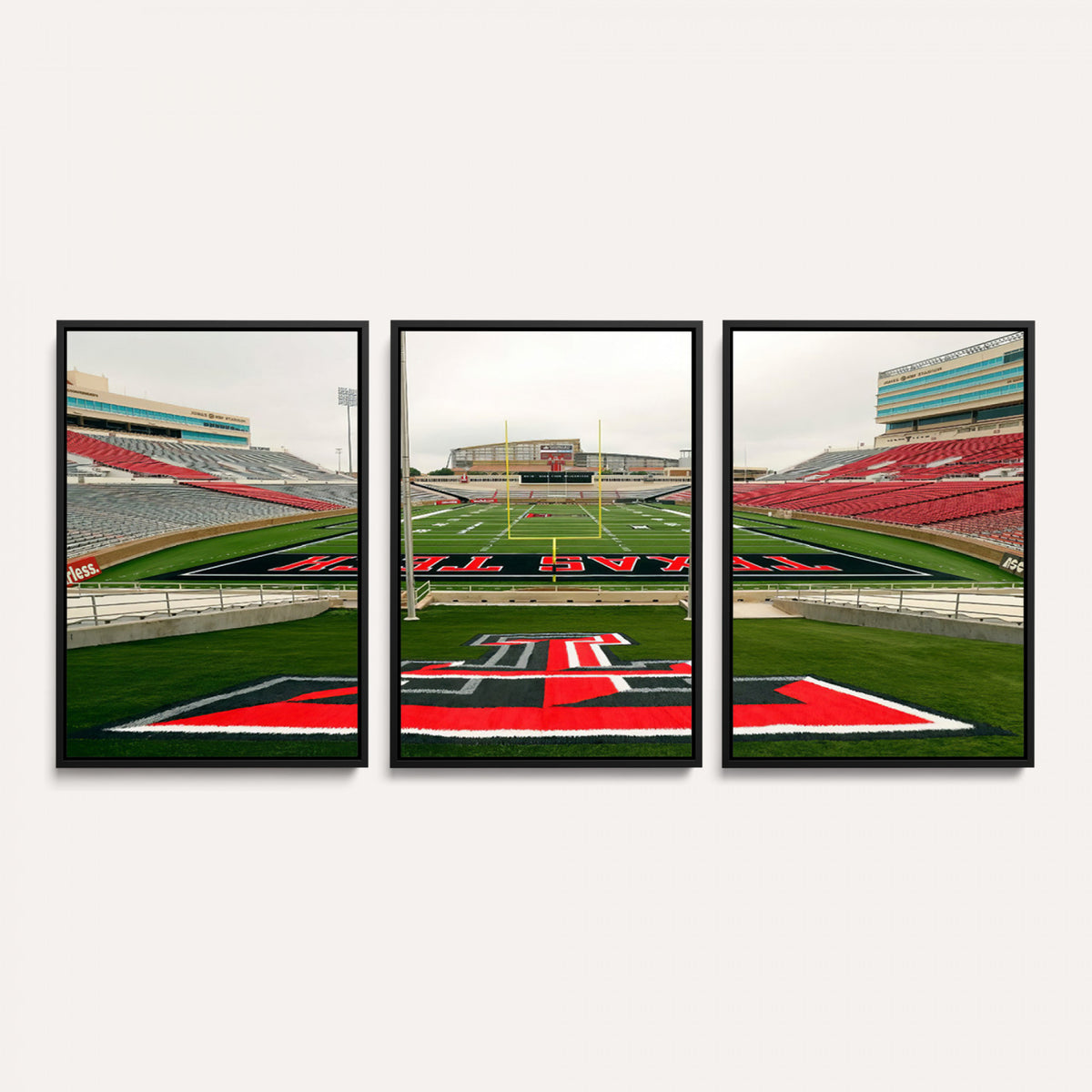 43169-PAN-FL-20X10 - Texas Tech Red Raiders Football Team Print - Lubbock Jones AT&T Stadium Wall Art Canvas Print