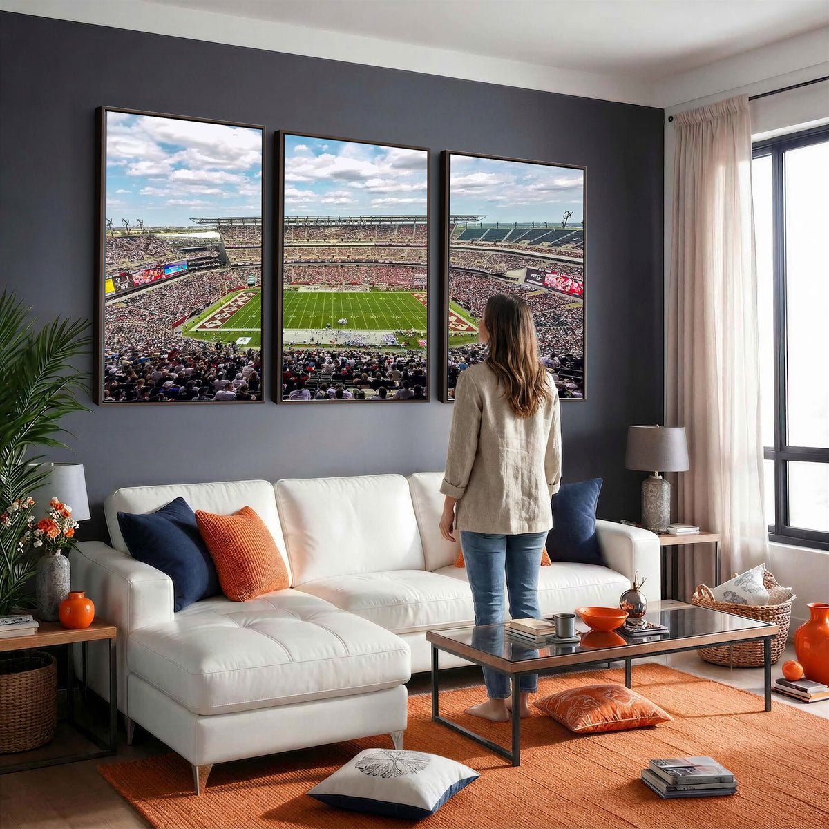 29243-PAN-FL-20X10 - The Temple University Owls Athletics Team Print - Philadelphia Lincoln Financial Field Stadium Wall