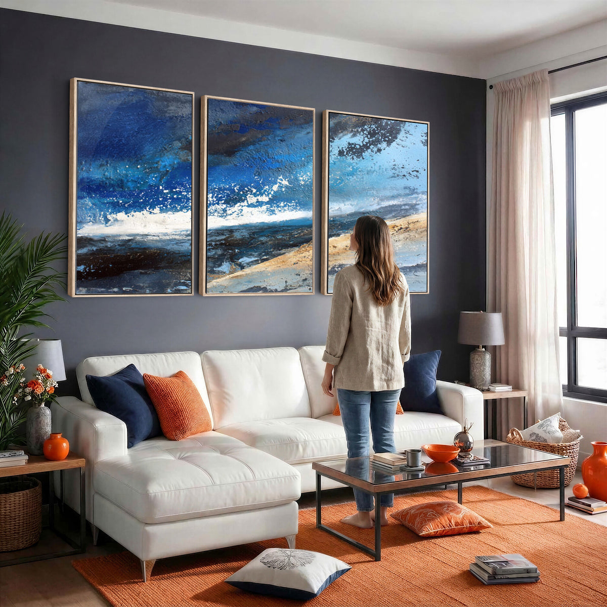 72157369-MGV-CV-36X24 - Extra Large Abstract Wall Art Canvas Print