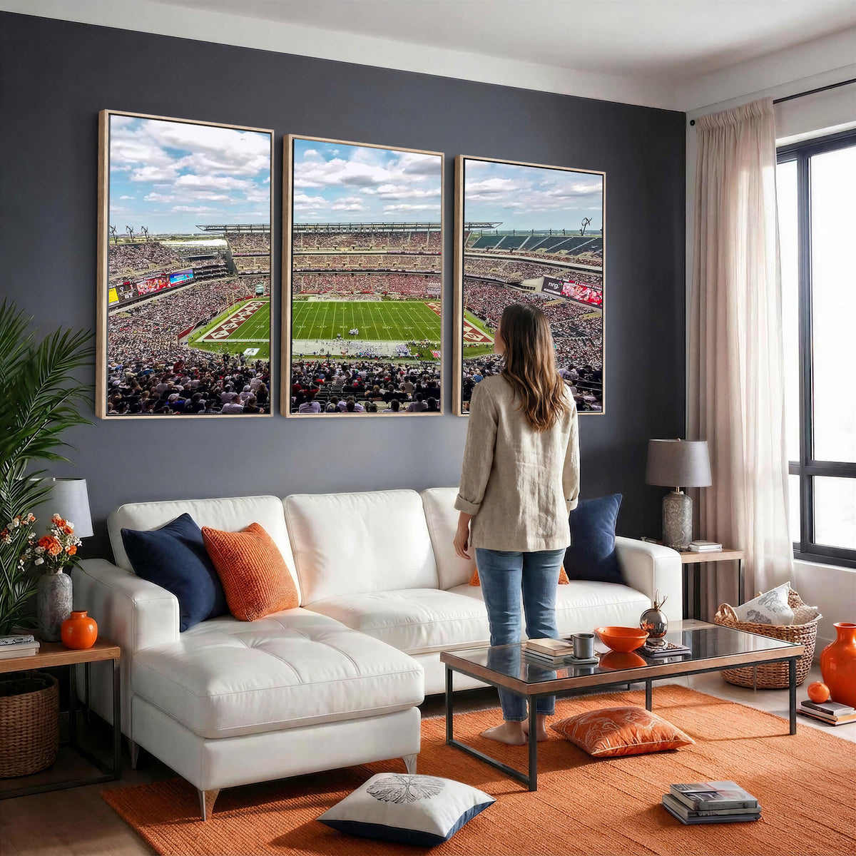 29243-PAN-FL-20X10 - The Temple University Owls Athletics Team Print - Philadelphia Lincoln Financial Field Stadium Wall
