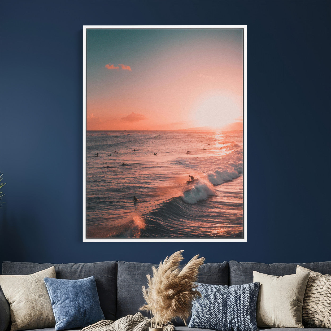 29099392-MGV-CV-24X36 - Sunset Ocean Wall Art Canvas Print