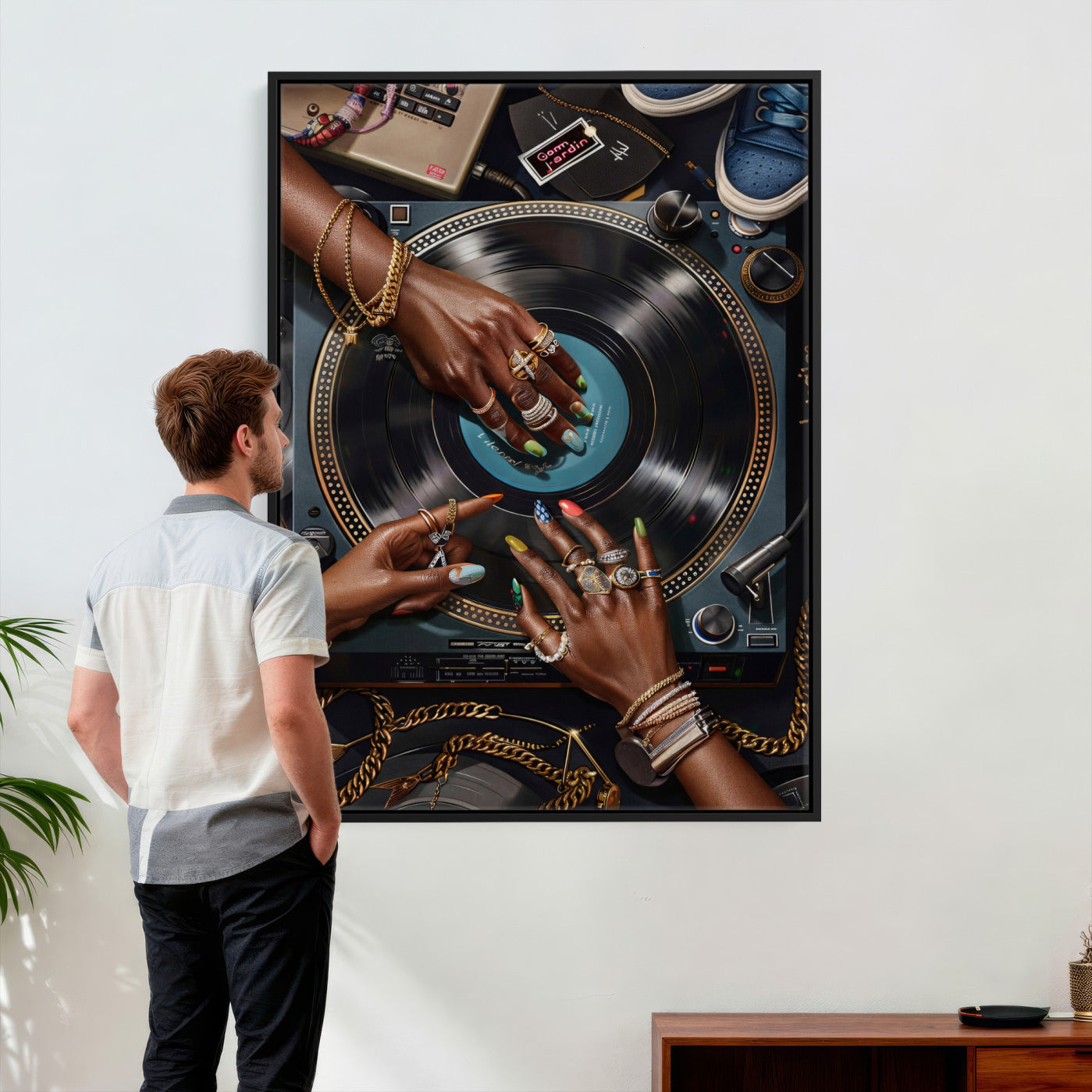 8151788R6-MGV-CV-24X36 - Black Woman Art, Black Woman Wall Art, Trendy Wall Art, Black Girl Wall Art