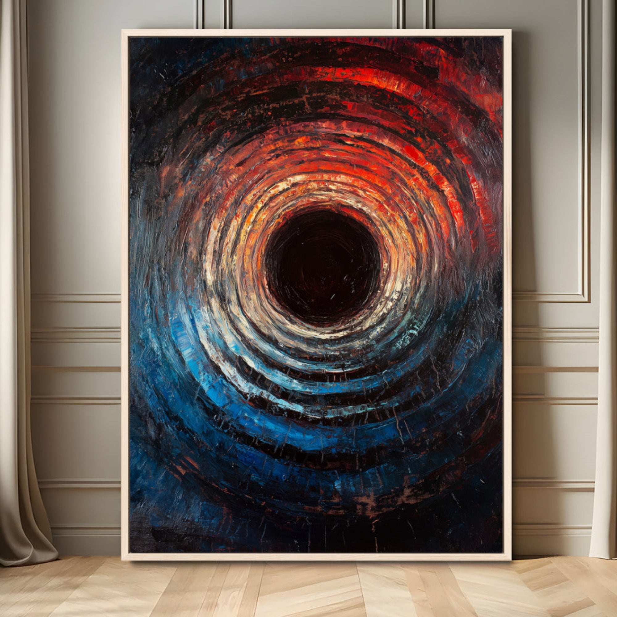 41597467-MGV-FC-24X36_Natural-Wood Wall Art Canvas Print – Framed Abstract Tree Texture Design Modern Artwork for Home and Office Decor