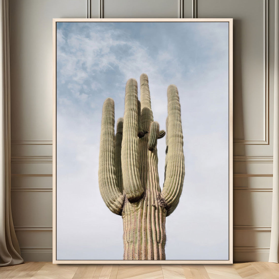 Desert Cactus Wall Art | Saguaro Cactus Canvas Artwork