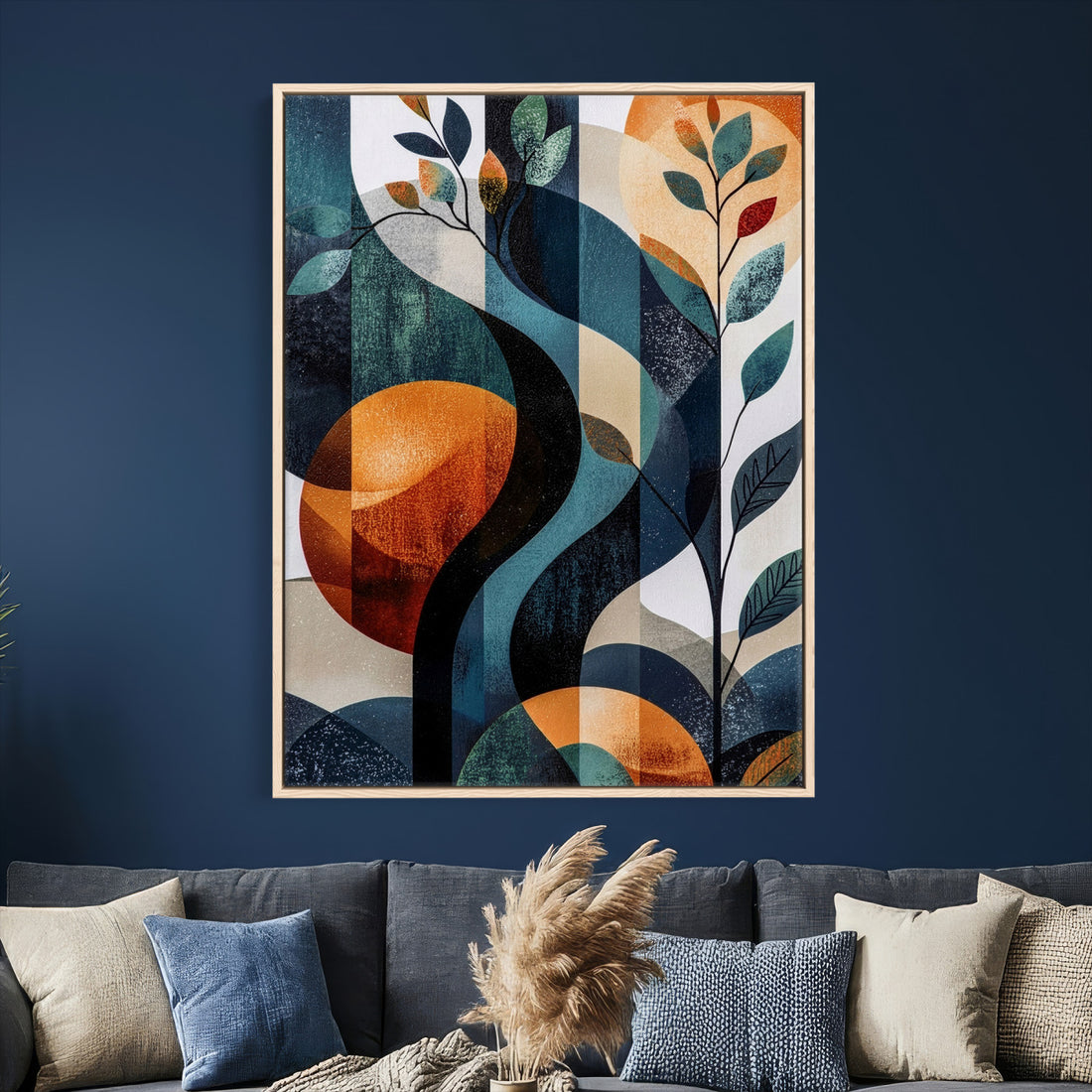Abstract Flower Wall Art Canvas Print