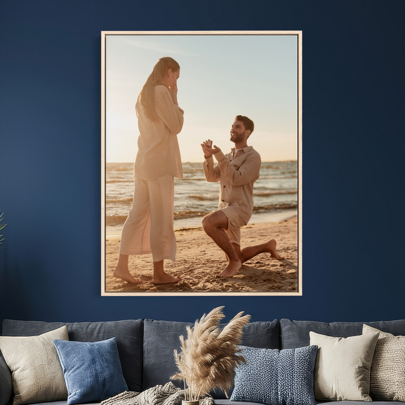 38460512D3-MGV-CV-24X36 - Custom Photo Canvas Print, Personalized Picture Wall Art, Your Image on Canvas, Family Portrait Gift