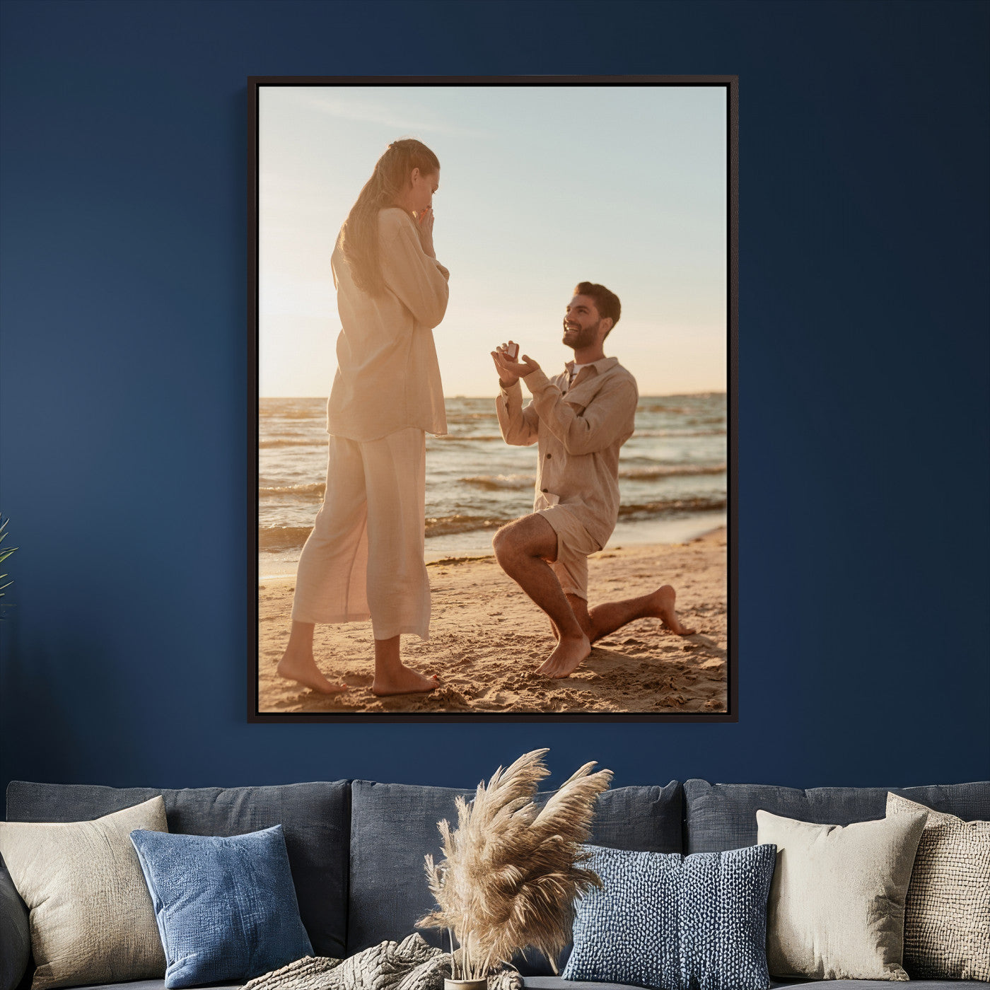 38460512D3-MGV-CV-24X36 - Custom Photo Canvas Print, Personalized Picture Wall Art, Your Image on Canvas, Family Portrait Gift