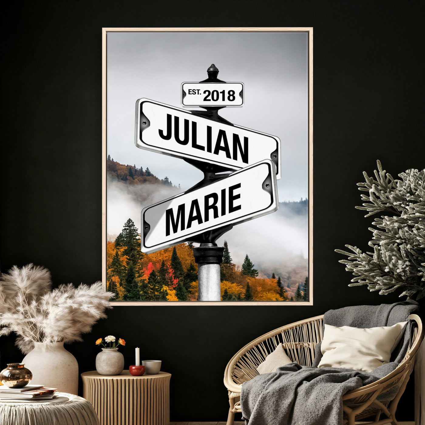 86607535-MGV-CV-24X36 - Personalized World Map Wall Art Print