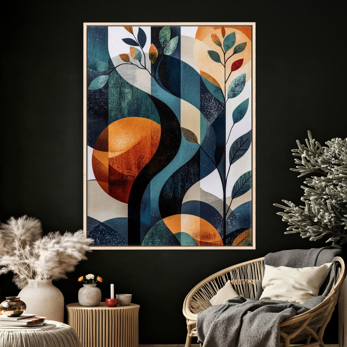 92534005-MGV-CV-24X36 - Abstract Flower Wall Art Canvas Print