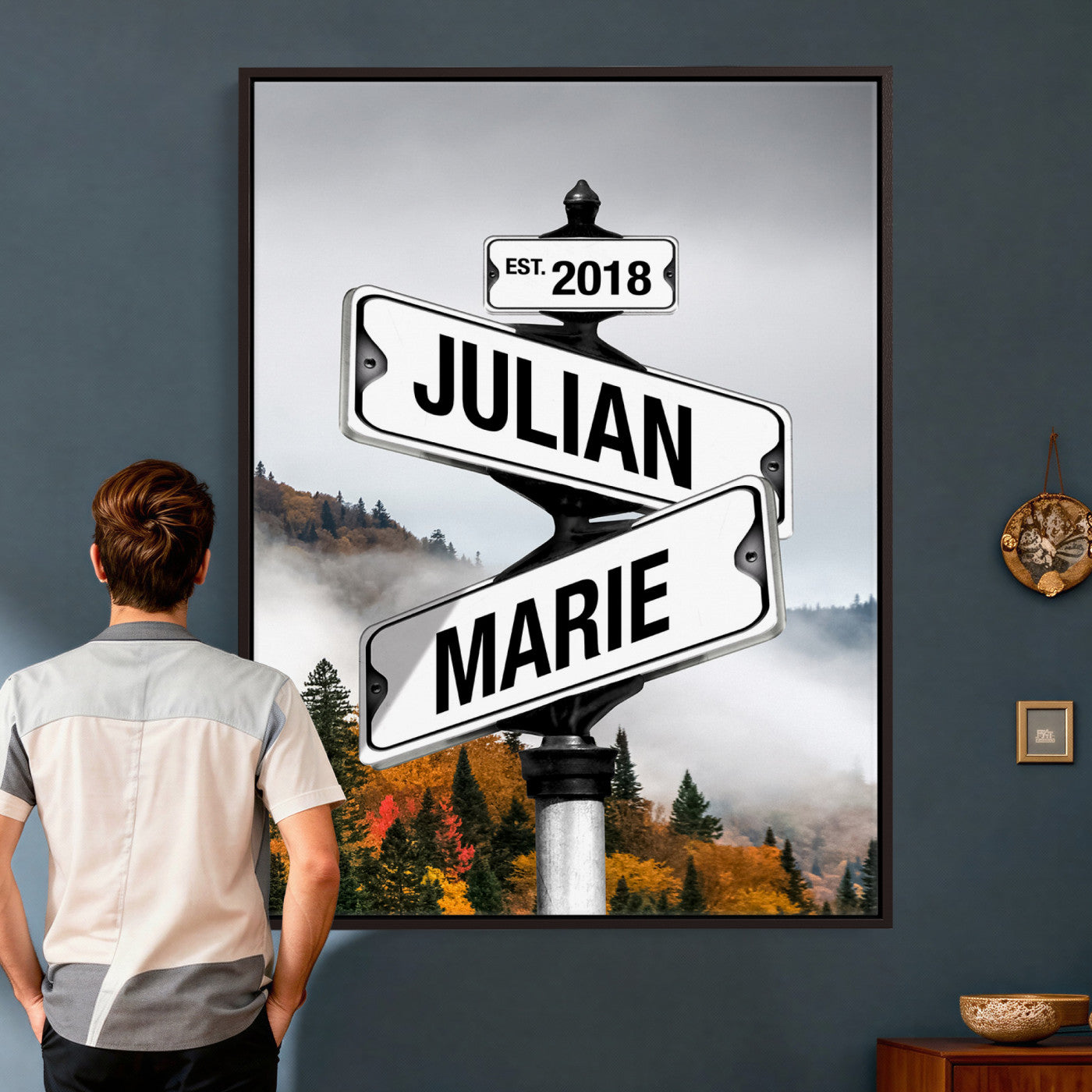 86607535-MGV-CV-24X36 - Personalized World Map Wall Art Print