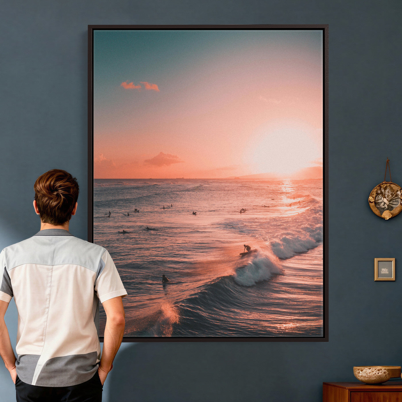 29099392-MGV-CV-24X36 - Sunset Ocean Wall Art Canvas Print