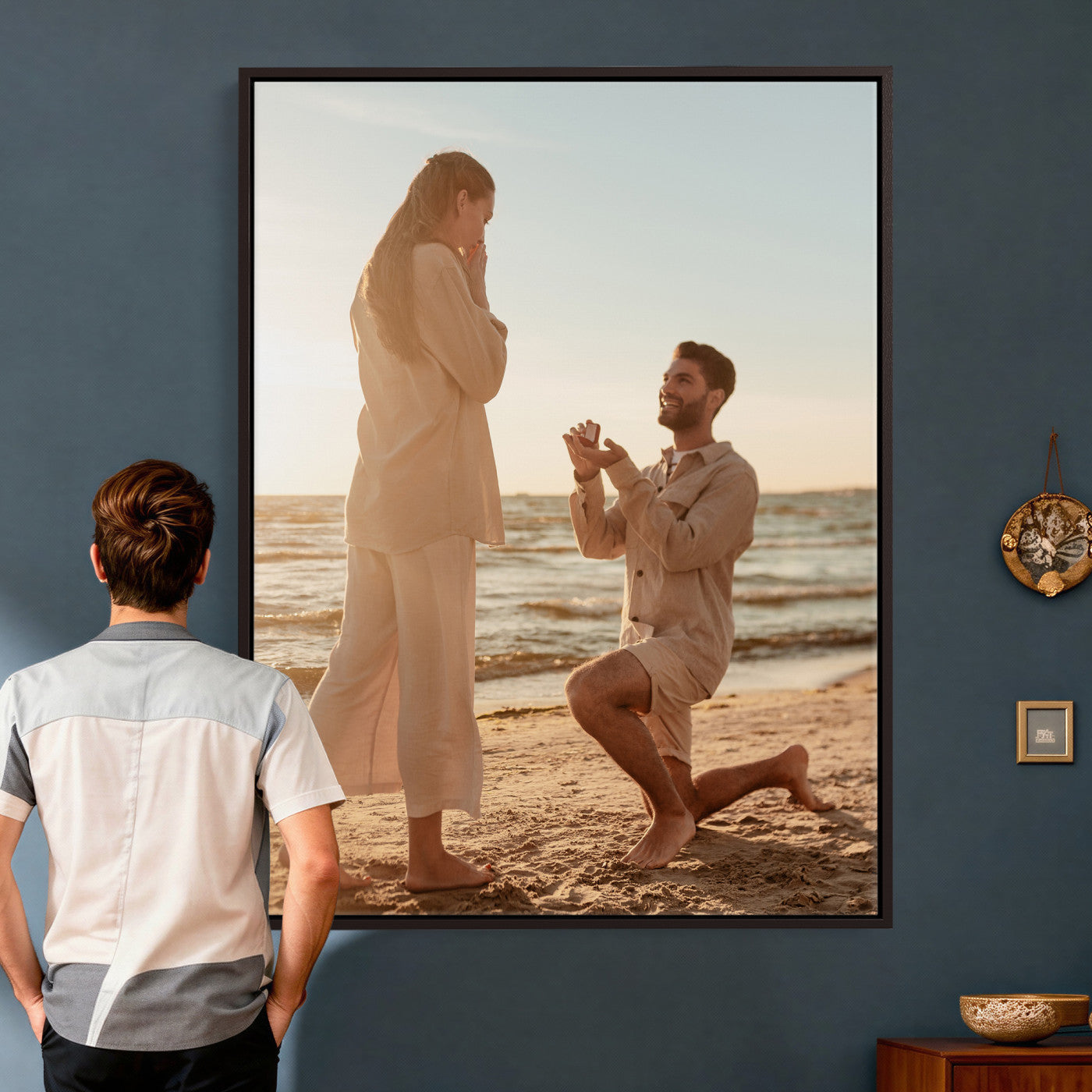 38460512D3-MGV-CV-24X36 - Custom Photo Canvas Print, Personalized Picture Wall Art, Your Image on Canvas, Family Portrait Gift