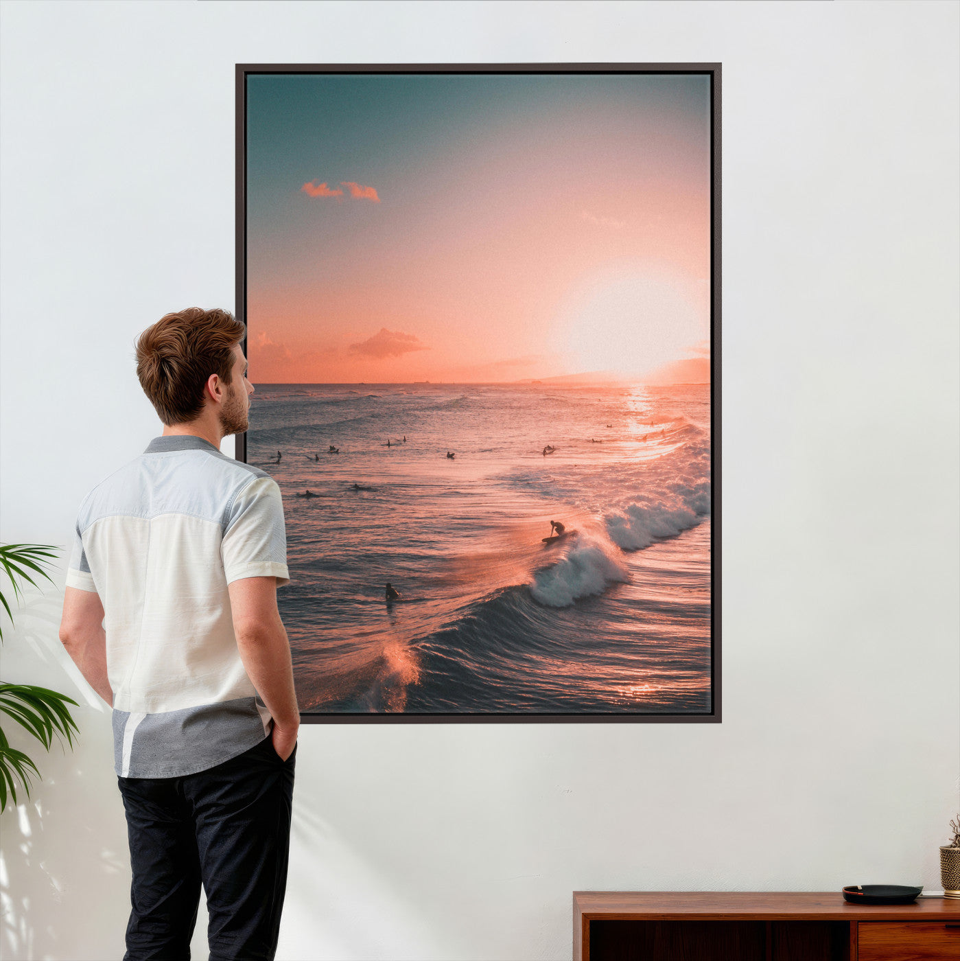 29099392-MGV-CV-24X36 - Sunset Ocean Wall Art Canvas Print