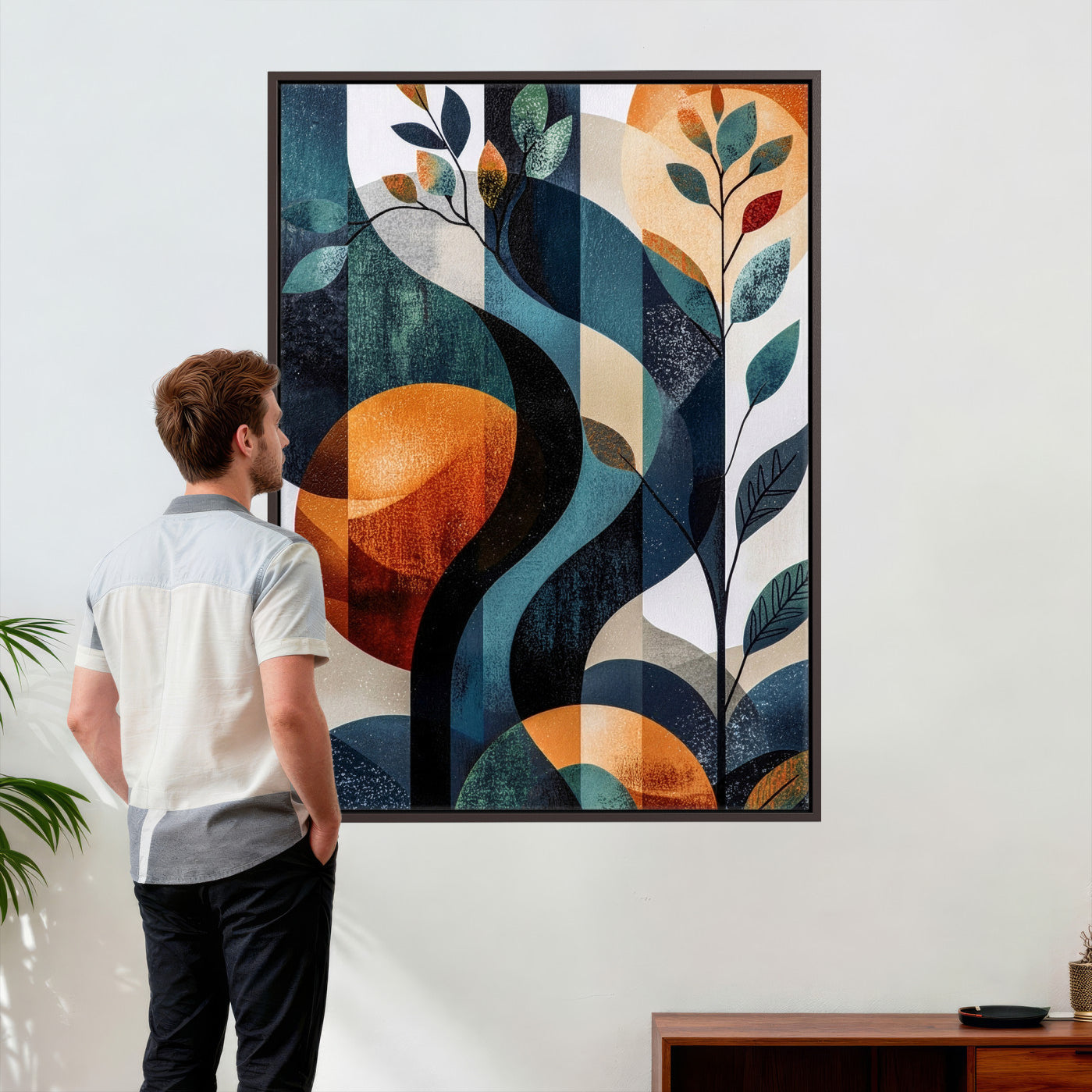 92534005-MGV-CV-24X36 - Abstract Flower Wall Art Canvas Print