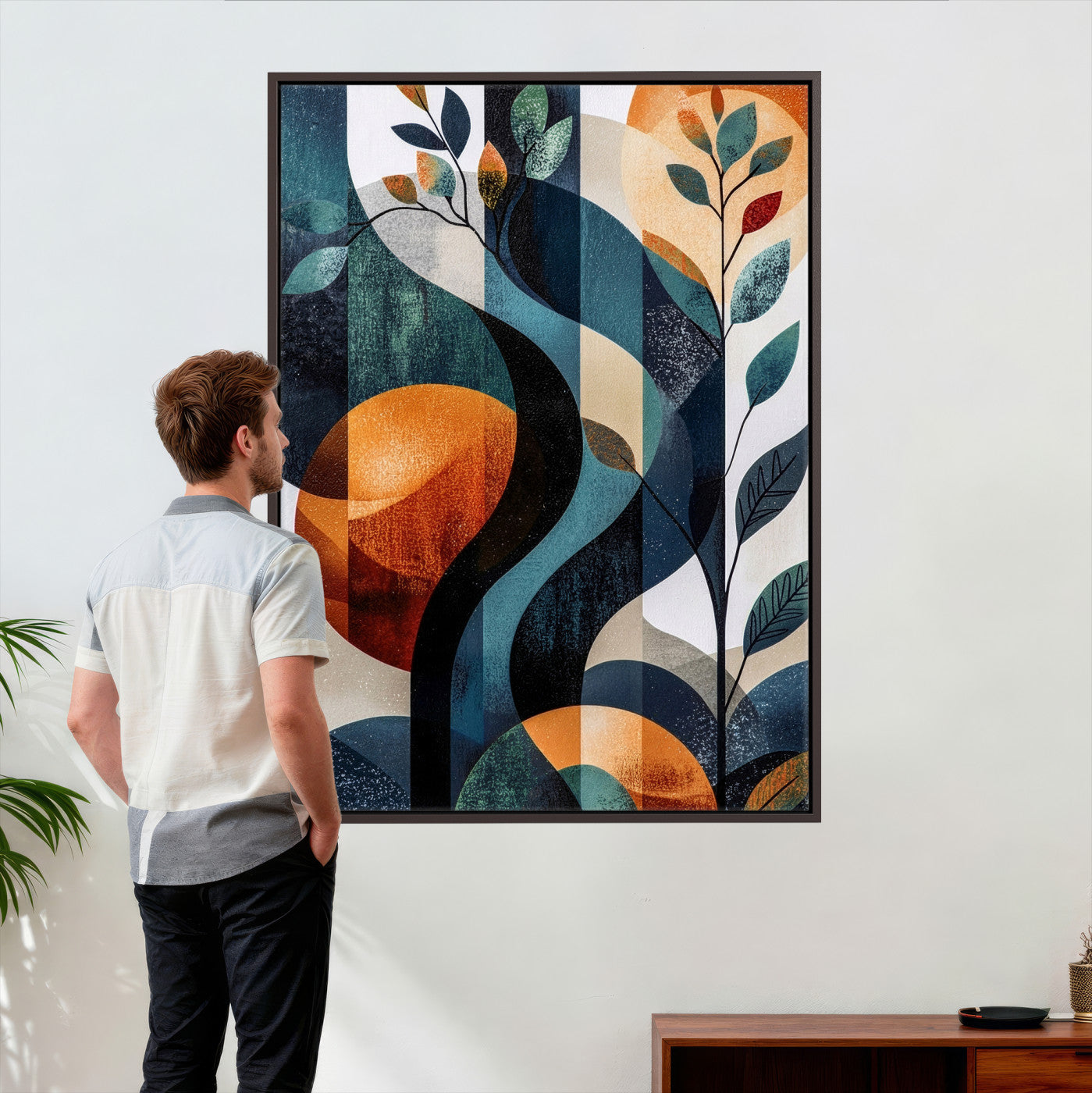 92534005-MGV-CV-24X36 - Abstract Flower Wall Art Canvas Print