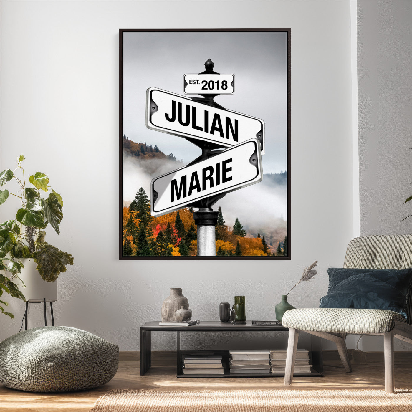 86607535-MGV-CV-24X36 - Personalized World Map Wall Art Print