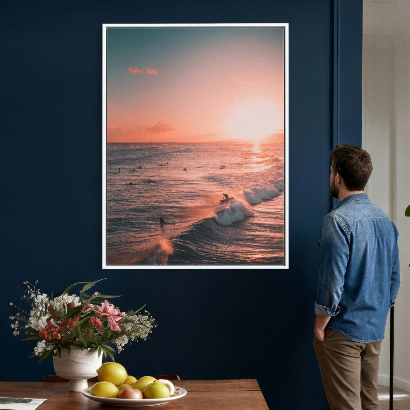29099392-MGV-CV-24X36 - Sunset Ocean Wall Art Canvas Print