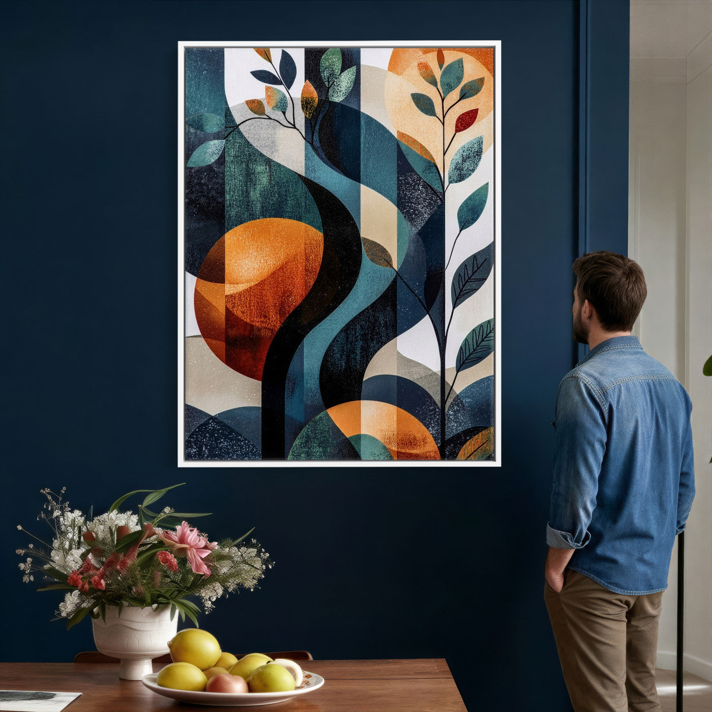 92534005-MGV-CV-24X36 - Abstract Flower Wall Art Canvas Print