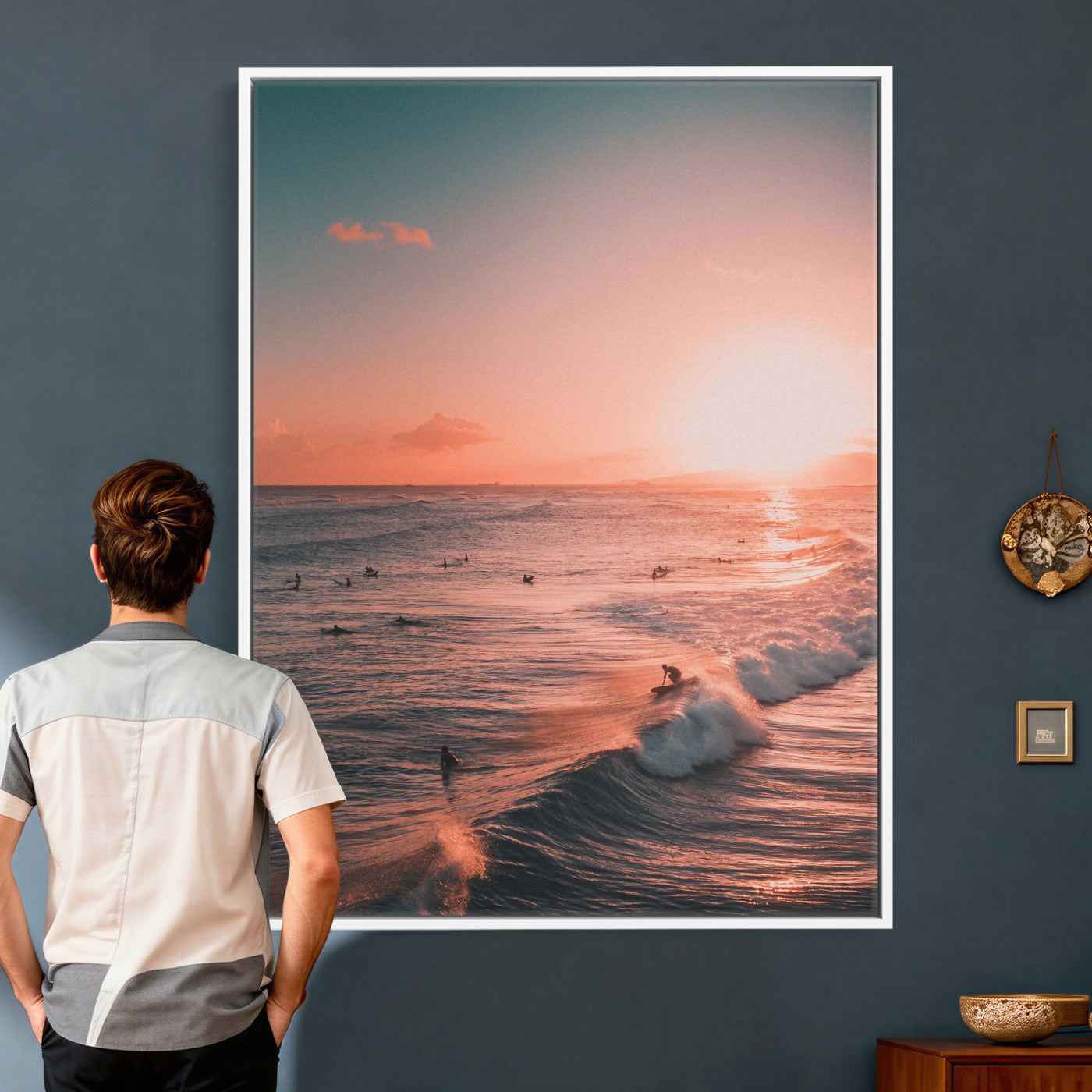 29099392-MGV-CV-24X36 - Sunset Ocean Wall Art Canvas Print